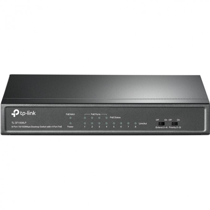 Коммутатор TP-LINK 8-портовый 10/100 Мбит/с TL-SF1008LP Коммутатор TP-LINK 8-портовый 10/100 Мбит/с TL-SF1008LP