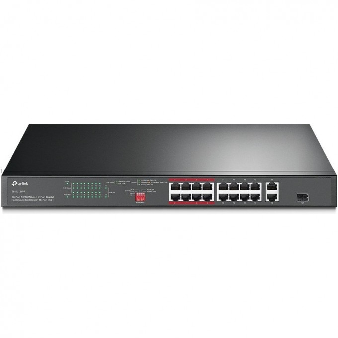Коммутатор TP-LINK SL1218P 18-портовый с 16 PoE+ портами 10/100 Мбит/с TL-SL1218P Коммутатор TP-LINK SL1218P 18-портовый с 16 PoE+ портами 10/100 Мбит/с TL-SL1218P
