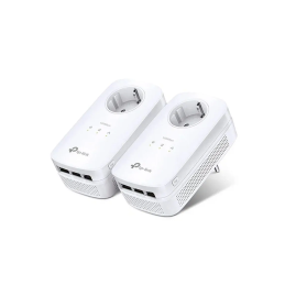 Комплект гигабитных Powerline-адаптеров TP-LINK TL-PA8030P KIT AV1300 со встроенной розеткой Комплект гигабитных Powerline-адаптеров TP-LINK TL-PA8030P KIT AV1300 со встроенной розеткой